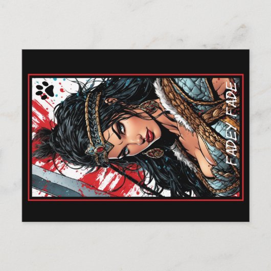Fadey Barbarian Comic Style 04 Postkarte (Vorderseite)