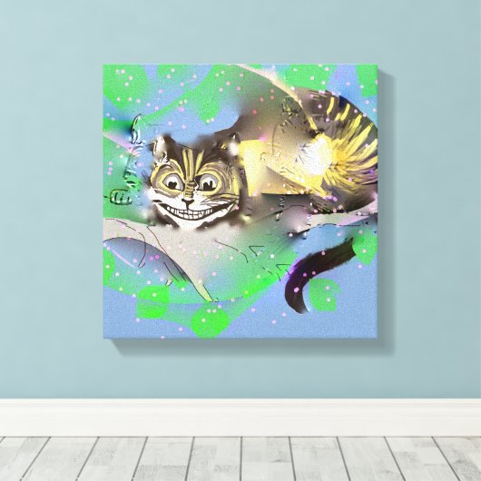 Fading Cheshire Cat Leinwanddruck (Insitu (Holzboden))