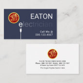 Fading Electrician Electric Plug Cord Visitenkarte (Vorne/Hinten)