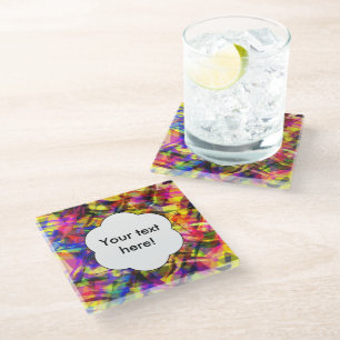 Fading Formen bunt abstraktes Design Glasuntersetzer