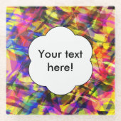 Fading Formen bunt abstraktes Design Glasuntersetzer (Vorderseite)