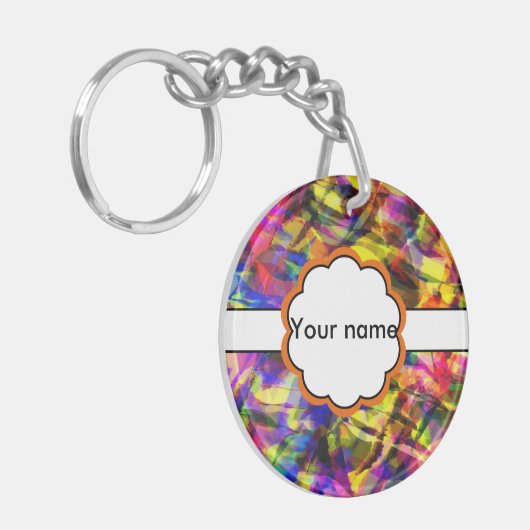 Fading Formen bunt abstraktes Design Schlüsselanhänger (Vorderseite links)