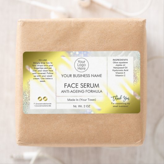 Fading Gold Fair Face Serum Label (Insitu)