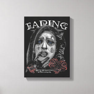 Fading - Gothic Streetwear Design Leinwanddruck