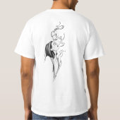 "Fading Liebe" - Smoke Kiss Sketch Art T-Shirt (Rückseite)