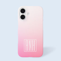 Fading Pinks Ombre Gradation & Your Initials