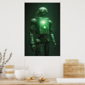 Fading Sentinel: Ein gebrochener Roboter Poster (Küche)