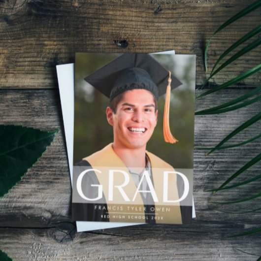 Fading Stripe GRAD High School Foto Class Ankündigung