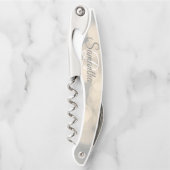 Fading Stylish Monogram Glitzer Waiter's Corkschra Kellnermesser (Vorderseite)