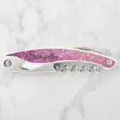 Fading Stylish Monogram Glitzer Waiter's Corkschra Kellnermesser (Vorderseite)
