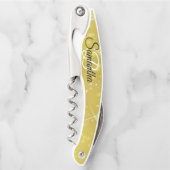 Fading Stylish Monogram Glitzer Waiter's Corkschra Kellnermesser (Vorderseite)