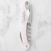 Fading Stylish Monogram Glitzer Waiter's Corkschra Kellnermesser (Rückseite)