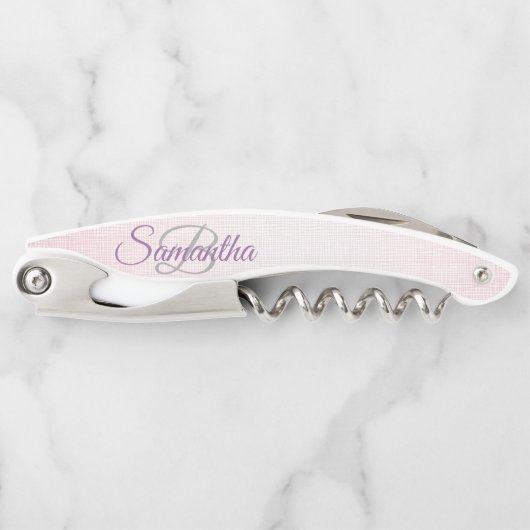 Fading Stylish Monogram Glitzer Waiter's Corkschra Kellnermesser (Vorderseite)