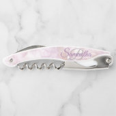 Fading Stylish Monogram Glitzer Waiter's Corkschra Kellnermesser (Rückseite)