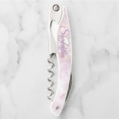 Fading Stylish Monogram Glitzer Waiter's Corkschra Kellnermesser (Vorderseite)