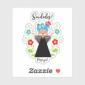 Fado-Sängerin mit portugiesischen Karawanenschiffe Aufkleber (Blatt)