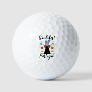 Fado-Sängerin mit portugiesischen Karawanenschiffe Golfball