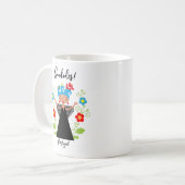 Fado-Sängerin mit portugiesischen Karawanenschiffe Kaffeetasse (Vorderseite Links)