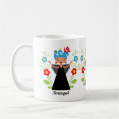 Fado-Sängerin mit portugiesischen Karawanenschiffe Kaffeetasse (Links)