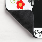 Fado-Sängerin mit portugiesischen Karawanenschiffe Mousepad (Ecke)