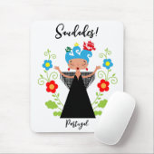 Fado-Sängerin mit portugiesischen Karawanenschiffe Mousepad (Mit Mouse)