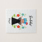 Fado-Sängerin mit portugiesischen Karawanenschiffe Puzzle (Horizontal)