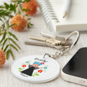 Fado-Sängerin mit portugiesischen Karawanenschiffe Schlüsselanhänger (Vorderseite rechts)