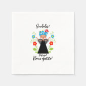 Fado-Sängerin mit portugiesischen Karawanenschiffe Serviette (Vorderseite)