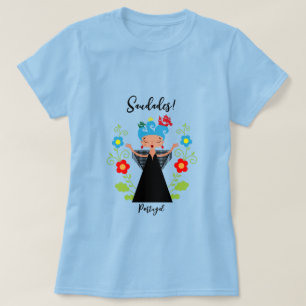 Fado-Sängerin mit portugiesischen Karawanenschiffe T-Shirt