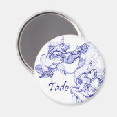 Fado-Sängermagnet Magnet (Vorderseite/Rückseite)