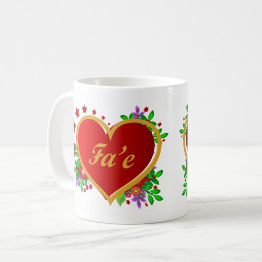 Fa'e - Muttertag - Tonga Kaffeetasse (Vorderseite Links)