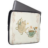 Faecore Grafik Art, Beige Teestunde Laptopschutzhülle (Vorne Rechts)