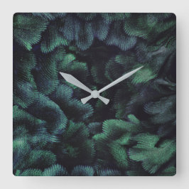 Faerie Forest Square Wall Clock Quadratische Wanduhr