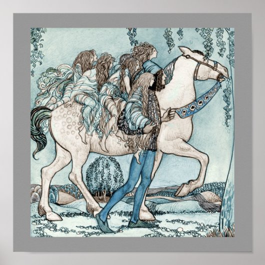 Faeries on White Horse Poster (Vorne)
