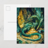 Fafnir Guarding the Nibelung Treasure Feiertagspostkarte (Vorne/Hinten)