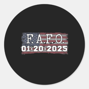 Fafo 20. Januar 2025 Einweihung des US-Präsidenten Runder Aufkleber