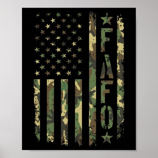 Fafo Camo Flag  Poster (Vorne)