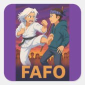 FAFO Fearless Older Woman–Bold Kick Sticker (Vorderseite)