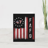 Fafo Flag Trump Funny Karte (Vorderseite)