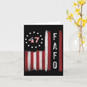Fafo Flag Trump Funny Karte (Gelbe Blume)
