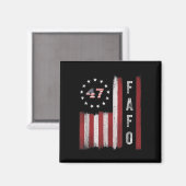 Fafo Flag Trump Funny Magnet (Vorderseite/Rückseite)