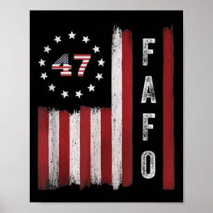 Fafo Flag Trump Funny Poster