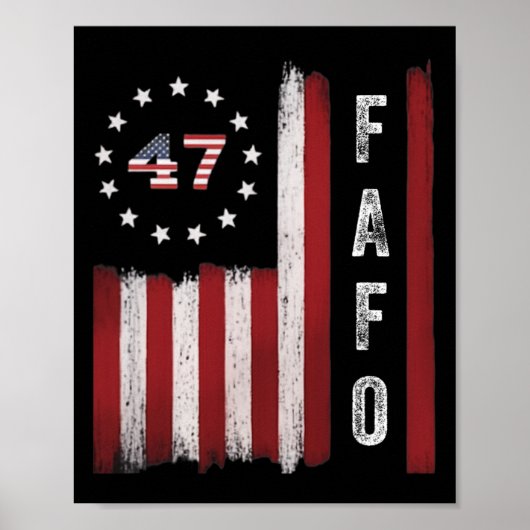 Fafo Flag Trump Funny Poster (Vorne)
