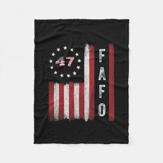Fafo-Flagge Trump Lustig  Fleecedecke (Vorderseite)