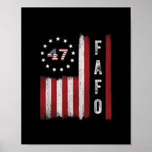 Fafo-Flagge Trump Lustig  Poster