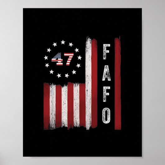 Fafo-Flagge Trump Lustig  Poster (Vorne)