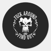 Fafo Funny For Around And Find Out  Runder Aufkleber (Vorderseite)