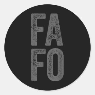 Fafo für weitere Informationen Runder Aufkleber