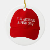 FAFO Hat Keramik Ornament (Vorne)