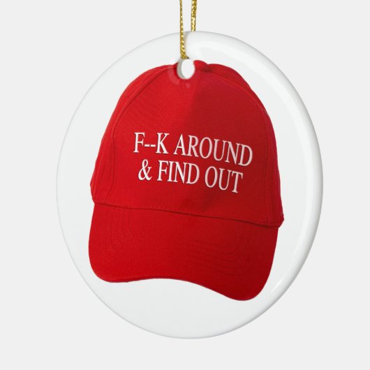 FAFO Hat Keramik Ornament (Links)